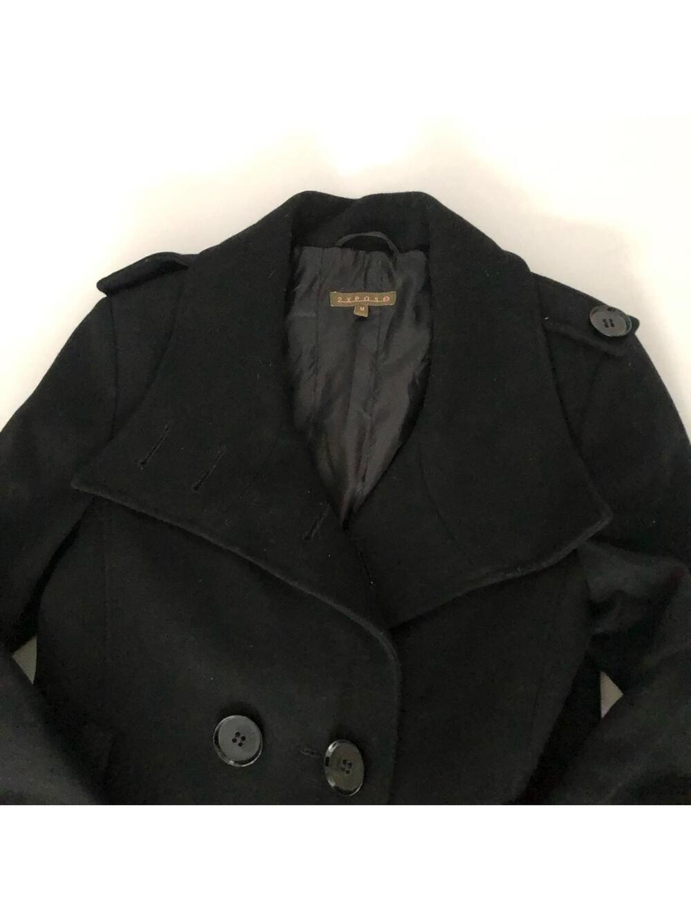Black wool coat